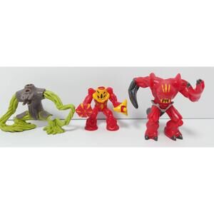 Gormiti Figures Lot of 3 Monsters Giochi Preziosi‎ Red & Green 2008-2009